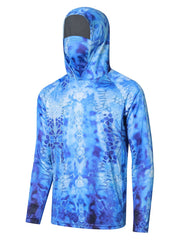 Men's UPF 50 Sun Protection Shirt with Hood and Mask