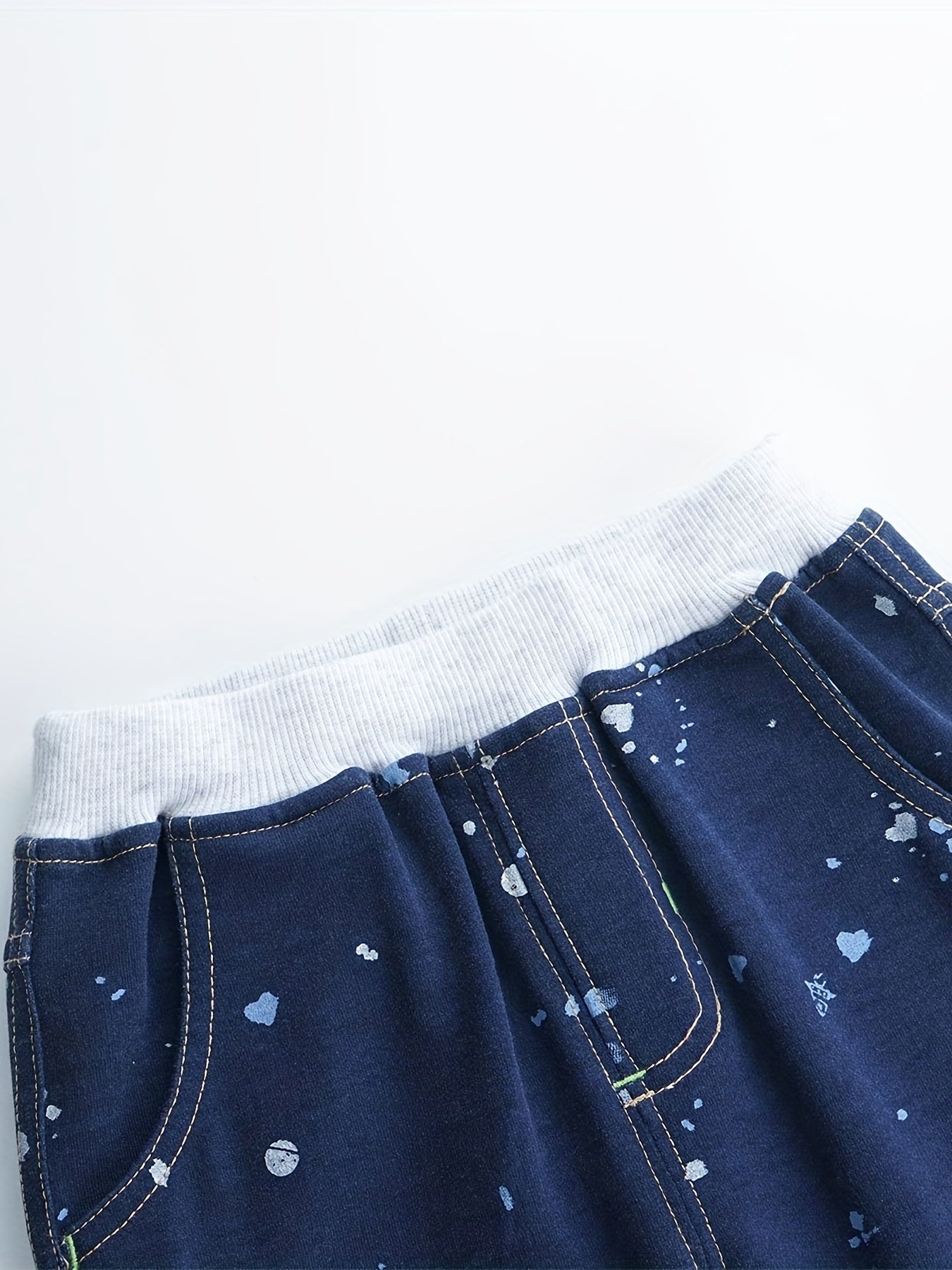 Baby Boys Casual Splash Ink Elastic Waist Shorts for Summer
