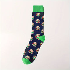 Men's Cartoon Crew Socks Cotton Blend Casual Unisex Outdoor Wear