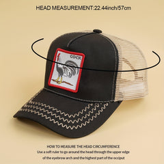 Cartoon Chicken Patch Baseball Cap Mesh Trucker Hat