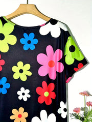 Floral Print Short Sleeve Nightdress