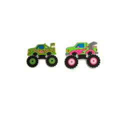 8PCS Trucks Cartoon Shoe Charms For Clogs Garden Shoes Decoration