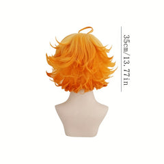 Men's Halloween Party Wig Golden Gradient Anime Cosplay Short Hair Wig