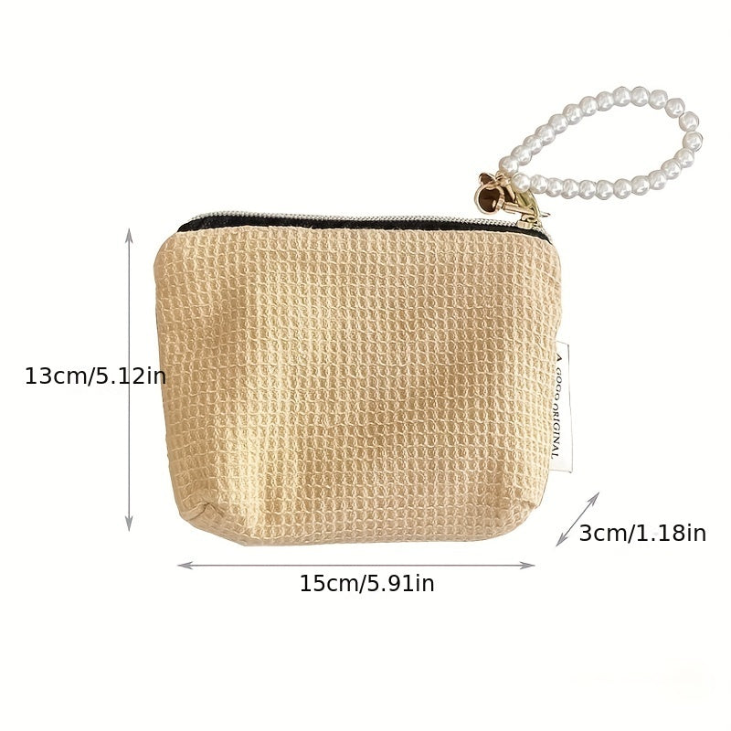 Faux Pearl Chain Lipstick Storage Bag