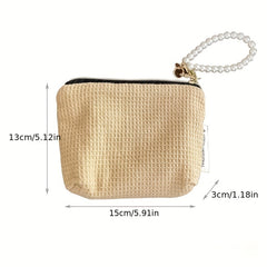 Faux Pearl Chain Lipstick Storage Bag