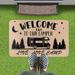 Non-Slip RV Floor Mat 50x80cm Letter Pattern