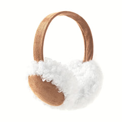 Women's Furry Teddy Bear & Sheepskin Ear Warmers Soft Plush Winter Headband