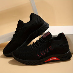 Women's Mesh Breathable Lace Up Sneakers Non slip Sports Shoes