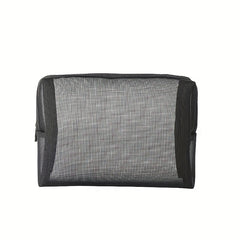 3pcs Nylon Mesh Cosmetic Bag Travel Portable Storage Zipper Pouch