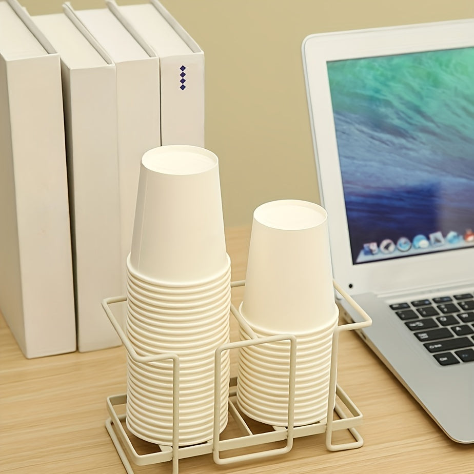 Paper Cups Dispenser Dustproof Carbon Steel Paper Cup Holder