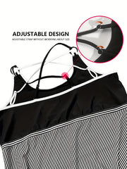 Colorblock Stripe Tankini Set with Skirt Brief