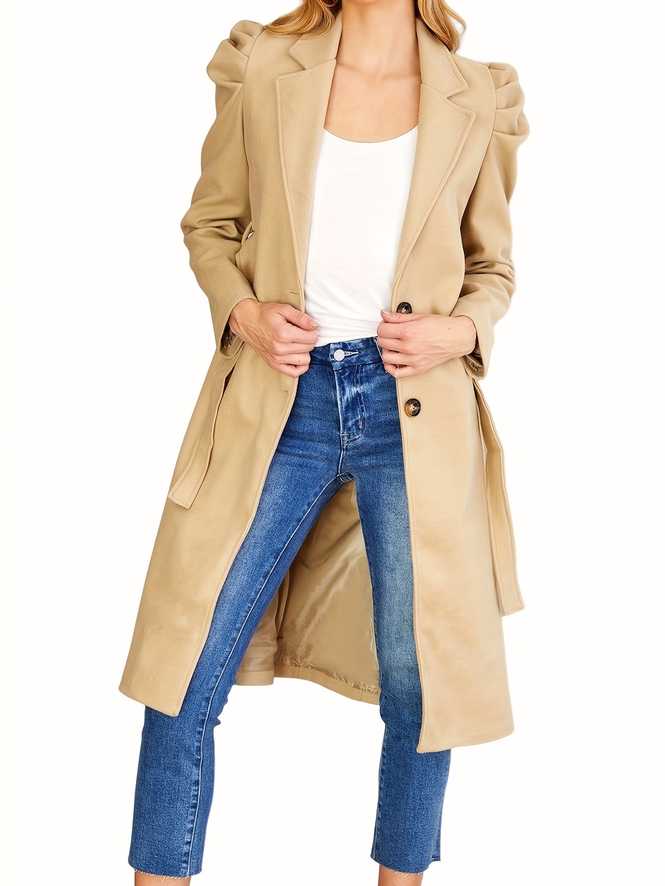 Windproof Casual Coat Button Front Outerwear