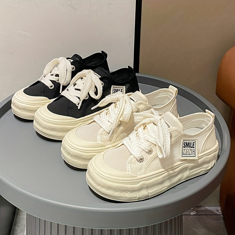 Women's Letter Graphic Skate Shoes Breathable Mesh Flat Shoes
