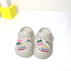 Kid's Cartoon Clog With Charms Non Slip Sandal Slippers