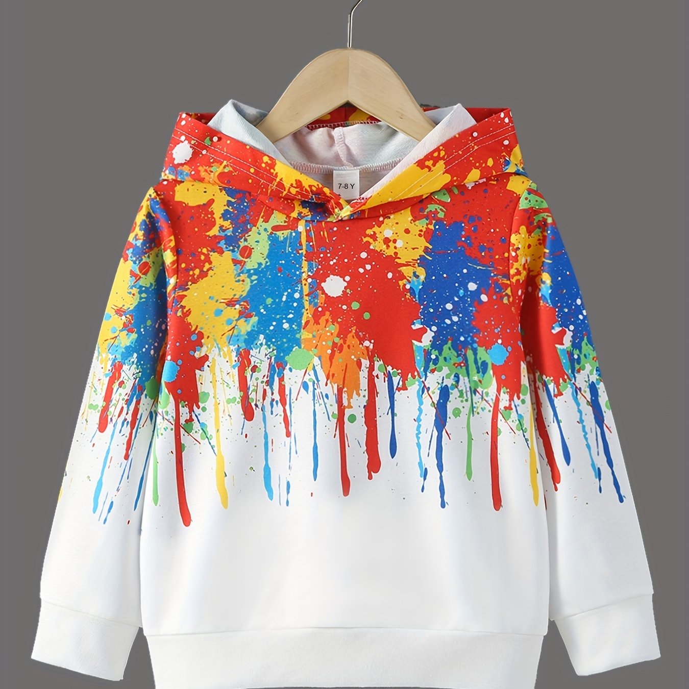 Colorful Ink Boys Hooded Sweatshirt for Spring Fall