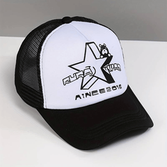 Star Bear Print Baseball Cap Mesh Trucker Hat Lightweight Casual Sports