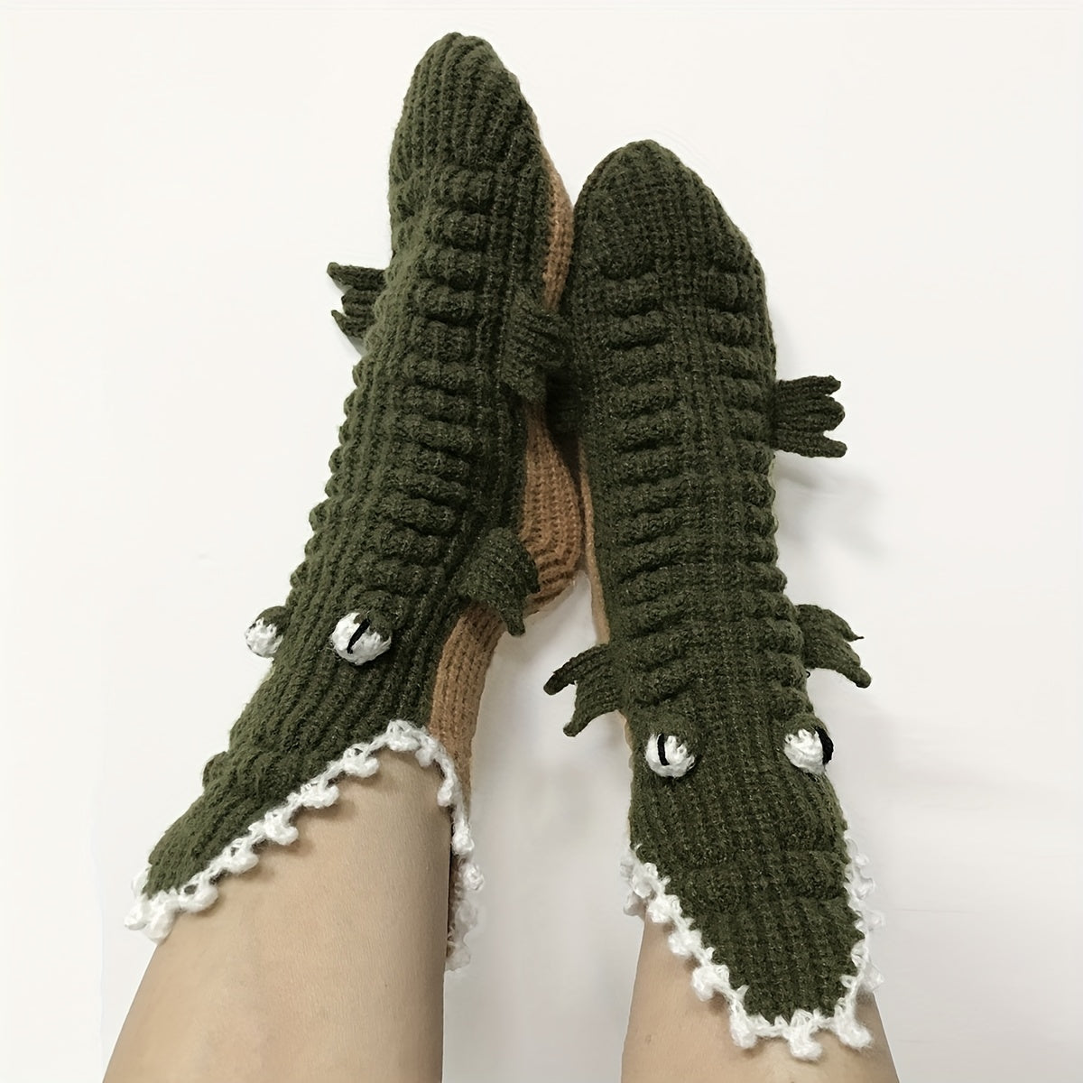 Funny Cartoon Crocodile Socks for Women