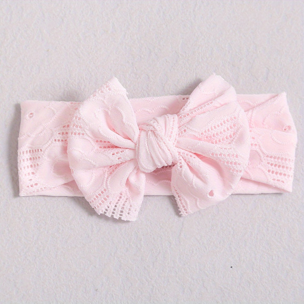 Lace Bow Elastic Headband Wide Hairbands for Baby Girls