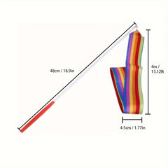 Rainbow Dance Ribbon Rhythmic Gymnastics 13 12Ft