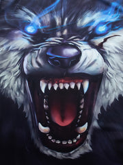 Men's Wolf Pattern Sports T-shirt Round Neck Tee Shirt