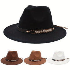 Men's Vintage Jazz Flat Brim Top Hat
