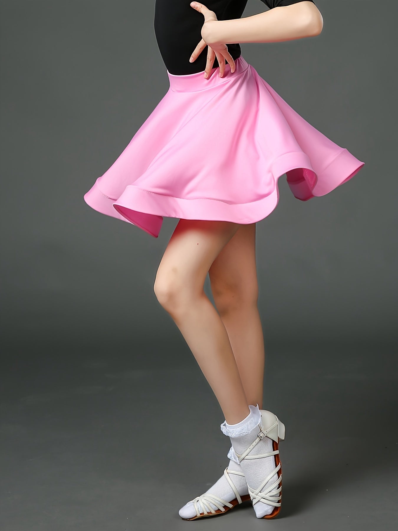 Girls Latin Dance Skirt Comfy Practice Competition Gymnastics