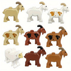 Small Animal Building Blocks Set - Goat Sheep Lamb Farm