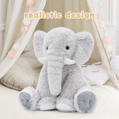 Realistic Elephant Plush Ultra Soft Stuffed Animal