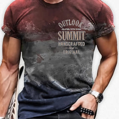 Men's Printed Sports T shirt Round Neck Tee Shirt For Summer