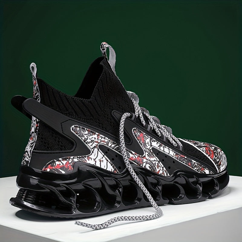 Men's Block Blade Sneakers Breathable Shock Absorption Running Shoes