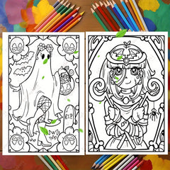Deluxe Creepy Portrait Painting Coloring Book - Upgraded Edition