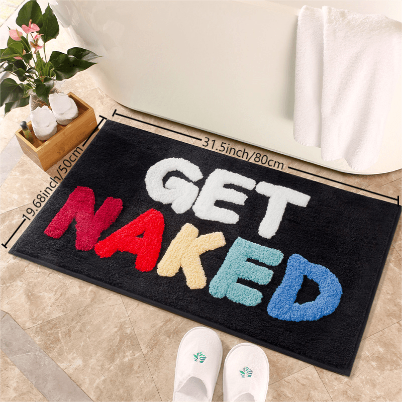 1pc Letter Absorbent Non slip Bathroom Floor Mat