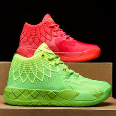 Men's Shock Absorbing Ankle Top Basketball Shoes Non Slip Athletic Style
