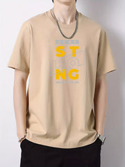 Men's Cotton Graphic Crew Neck Active T shirt Casual Comfy Tees