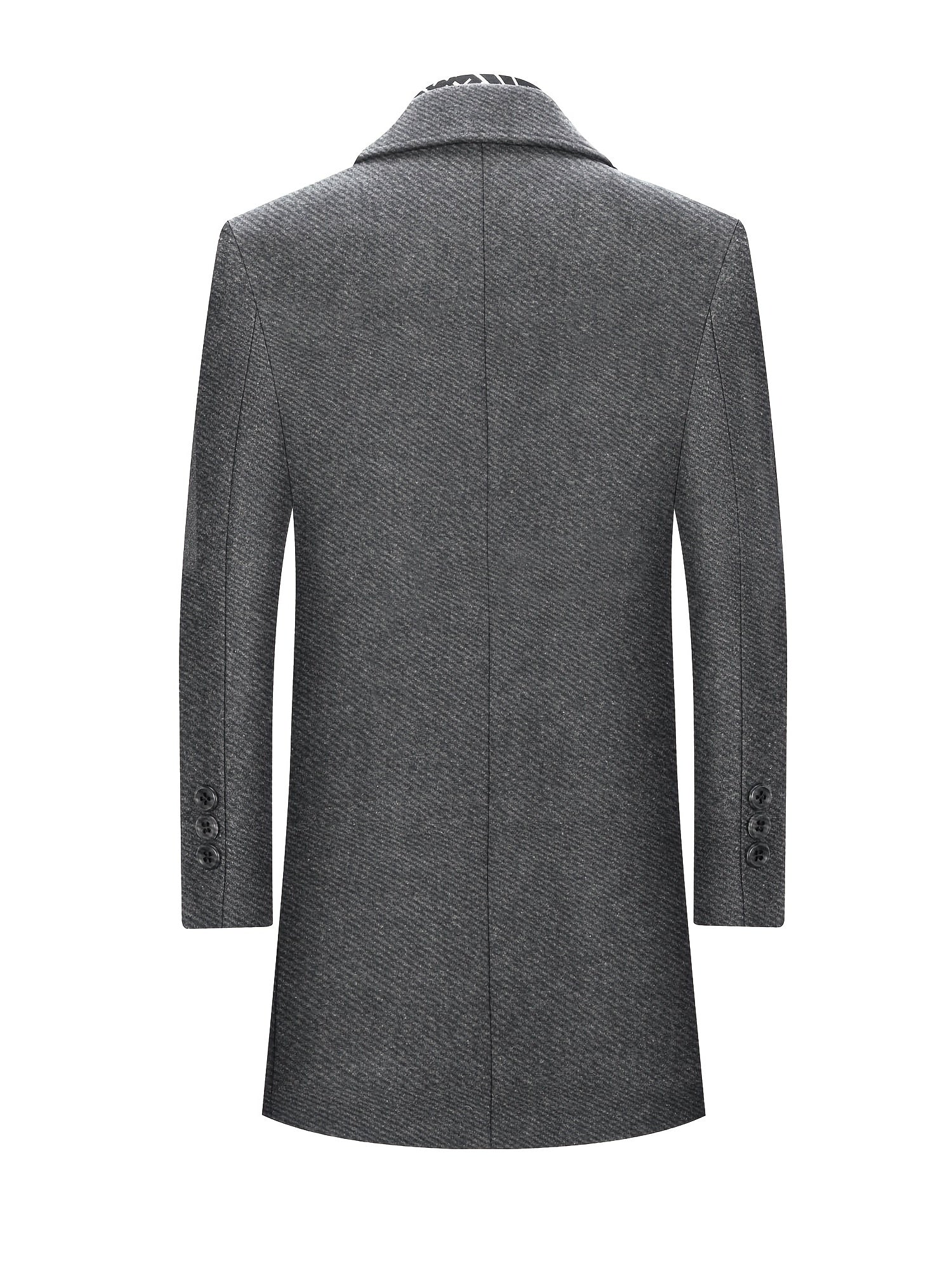 Men's Woolen Coat Long Windbreaker Jacket