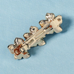 Enamel Flower French Barrette Hair Clip