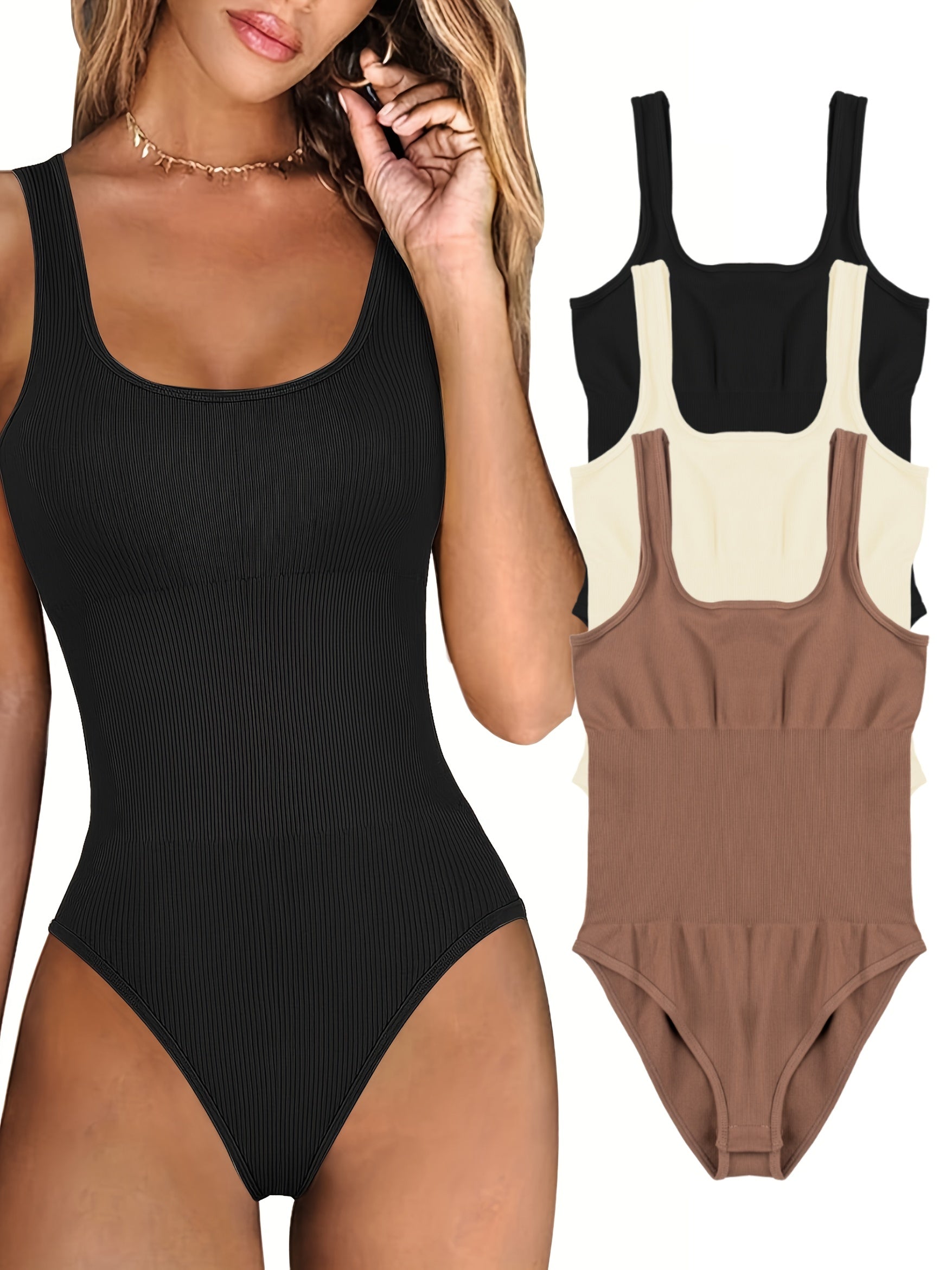 Solid Yoga Bodysuit Women's Workout Jumpsuit Activewear