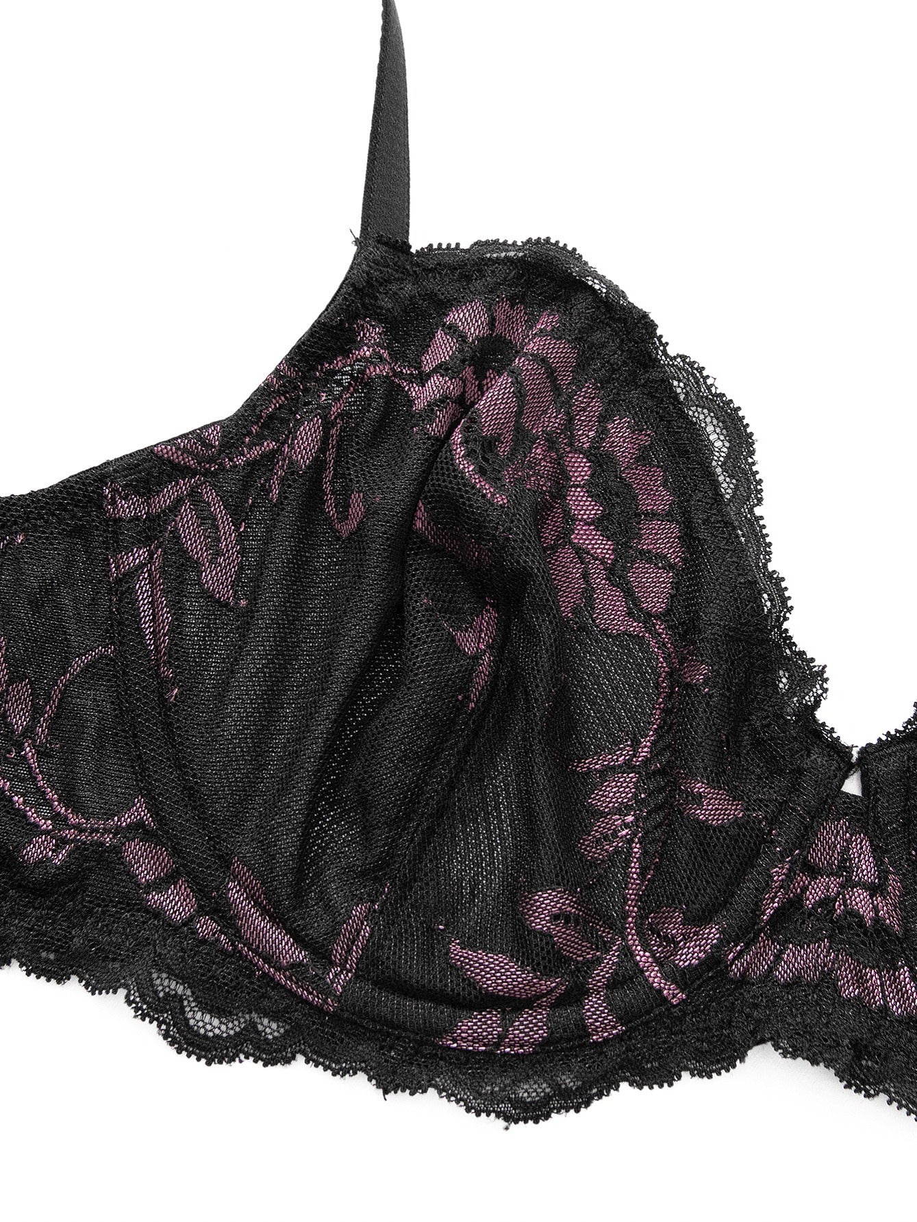 Women's Lace Breathable Steel Ring Underwear Bra