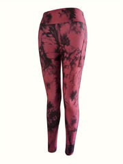 6Pcs Tie Dye Yoga Pants Tummy Control With Pocket Athletic Leggings Women