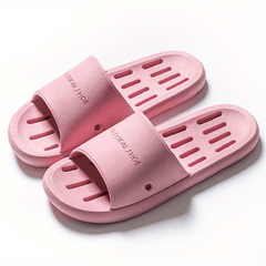 Women's Hollow Out Sole Slides Solid Quick Drying Bathroom Shoes