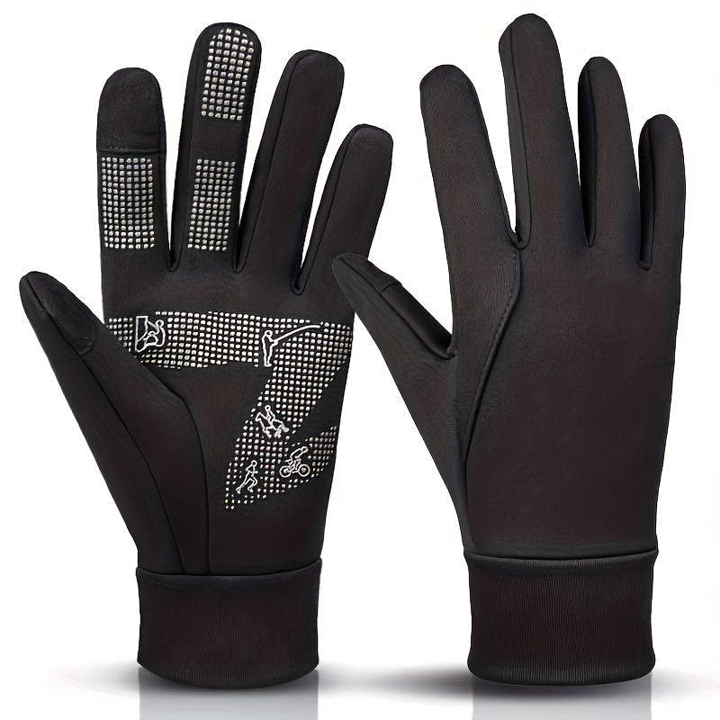 1 pair Warm Touch Screen Gloves Outdoor Cycling Driving Gloves