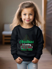 OERYUI Girls Christmas Sweatshirt Christmas Is Loading Wait Print Pullover