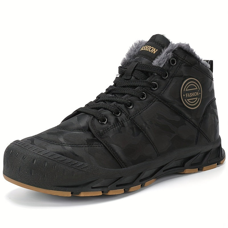 Men's Snow Boots Winter Thermal Shoes Windproof Hiking Boots