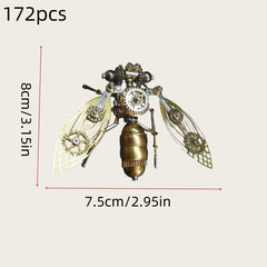 DIY Steampunk Insect Model Kit 3D Metal Puzzle