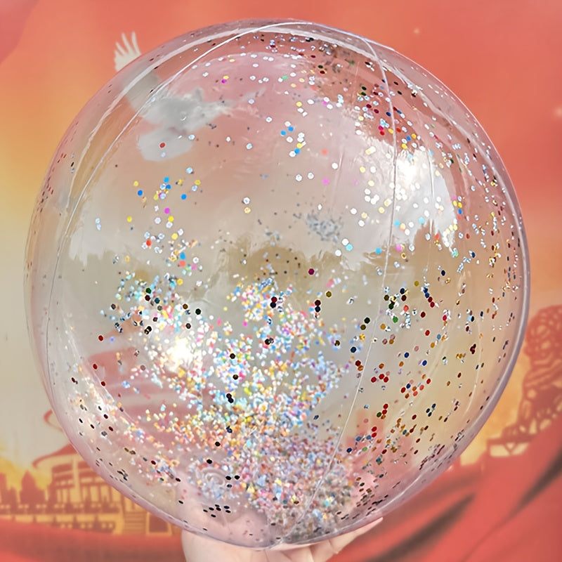 Extra Large Glitter Inflatable Beach Ball for Pool Party