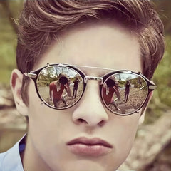 Vintage Steampunk Round Lens Sunglasses