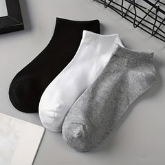 10 Pairs Solid Sports Ankle Socks Women's Stockings