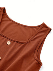 Square Neck Romper Casual Jumpsuit