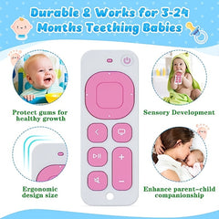 Silicone Baby Teething Toy Remote Control Shape Teether Green Pink
