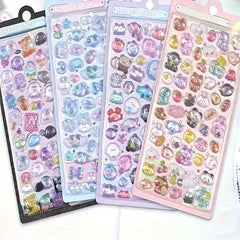 1pc Cartoon Embossed Fun 3D Stickers for Scrapbooking Journaling